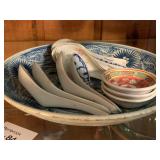 Lot of Asian Plates Spoons & Small Saucers