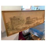 52x18 Vintage 20th Century textile art SEE FLAWS