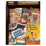 Lot of 1960-70s Comic Books & Various Year Stamps