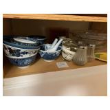 Contents of Shelf 137 Asian Bowls , Cups Salt Pepp