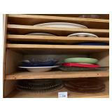 Contents of All Shelves Shown Dinnerware /Platters