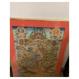 Lot of 2 Asian Style Wall Art Decorations