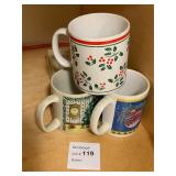 Lot of Christmas Mugs & Christmas Platter ( Not Sh