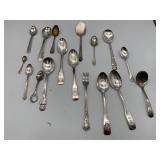 Lot Of Mainly Silver Plated Spoons W/ At Least 2 S