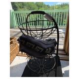 3 Tier Metal Basket Holder & Native American Sign