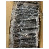 Case of 600 plastic forks, black