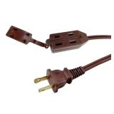 6 ft. 16/2 in. Cube Tap Extension Cord, Brown