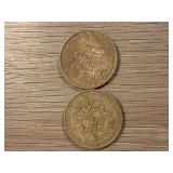 1976 & 1979 French 10 Francs