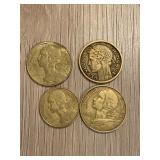 Lot of 4 French Coins SEE IMAGES