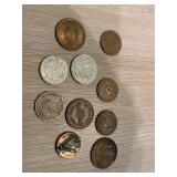Beautiful lot of vintage coins, various years and