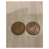 Pair 1971 Queen Elizabeth New Pence 2