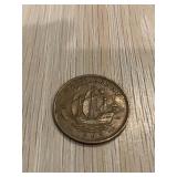 1962 Queen Elizabeth half penny