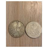2 German Coins 1964 & 1975