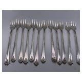 12- Royal Crest Sterling Cocktail Forks Castle Ros