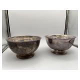 2- Sheridan Silver Plated Bowls w/ Inserts