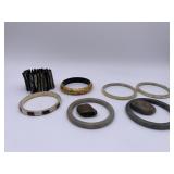 Lot of Wood & Stone Bangle Bracelets