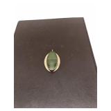 Beautiful Green Stone Sterling Necklace Pendant