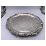 Large Platter Unsure if Silver Plated or Silver