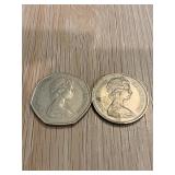Lot 1968 & 1969 Queen Elizabeth Coins