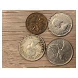 4 Vintage Canadian Coins