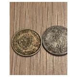 Pair of coins 1942 & Unreadable Coin