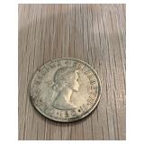 1961 Queen Elizabeth two shilling