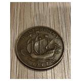 1947 British Half Penny