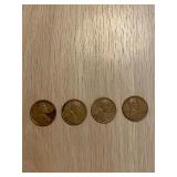 Lot of 4 US One Cent 1940s & 1950s