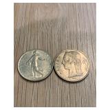 Pair of French Coins 1965 & 1970