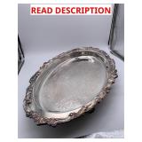 Large Silver or Silver Plated Platter UNSURE
