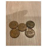Lot of 1950-1960 Canadian Pennies