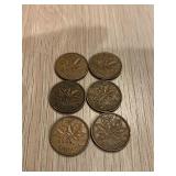 Lot of Various Canadian Pennies Various Years