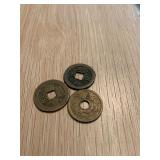 Lot of 3 Asian Coins SEE Images