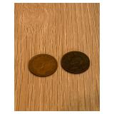 Lot of 2 1940 & 1942 Canada 1 Cent