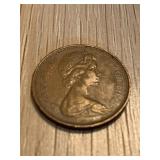 British Queen Elizabeth 1971 New Pence Coin