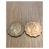 Lot of 2 -1966 & 1968 Bahama Islans Coins