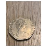 Queen Elizabeth 1970 50 Pence