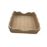 Two's Company Scalloped Basket Weave Utensil/Napki