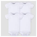 Gerber Baby 4pk Short Sleeve Onesies Bodysuit - Wh