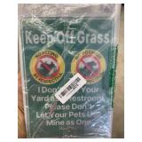 NO POOPING yard sign w/Stake