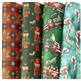 U'COVER Christmas Wrapping Paper - Red Green Xmas