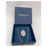 Pictures on Gold Sterling Silver 925 Necklace & Pe