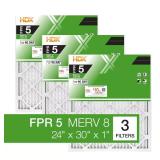 3 PACK 24 in. x 30 in. x 1 in. Standard Pleated Fu