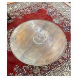 Vintage fixed pedestal accent table