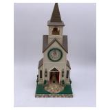 Battery Operated Decorative Church W/ Angel & Stai
