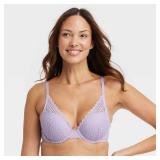 Women's Lace Push-up Plunge Bra - Auden  Lavender