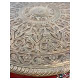 Vintage Hand -carved Indian Wood Mandala Wall Meda