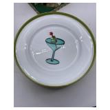Lot of 6 Decorative Cocktail Plates