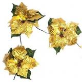 Canlierr 10 Set Poinsettia Garland with Lights - B