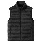 Men's Down Vest (Black)- Men Sleeveless Jacket Aut